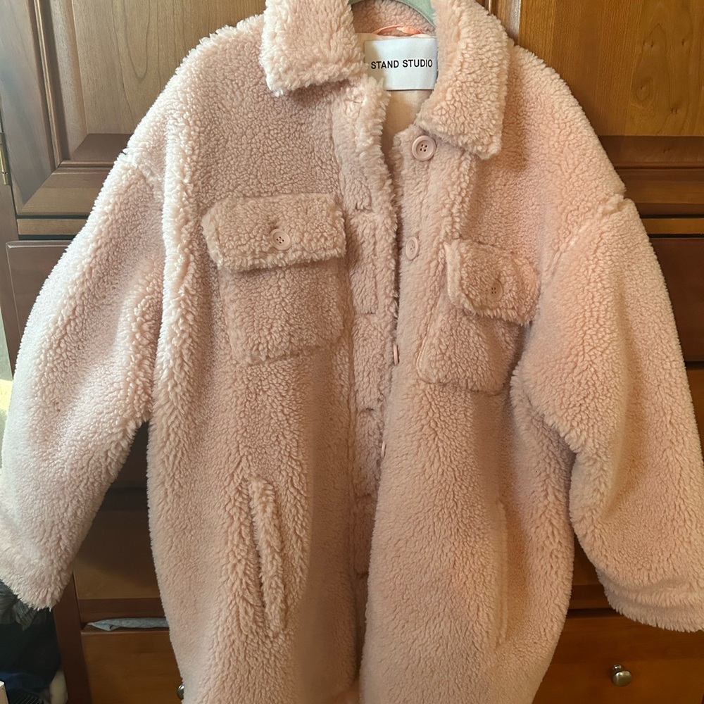 Stand Studio oversized Teddybear coat. Size 36 (extra small)